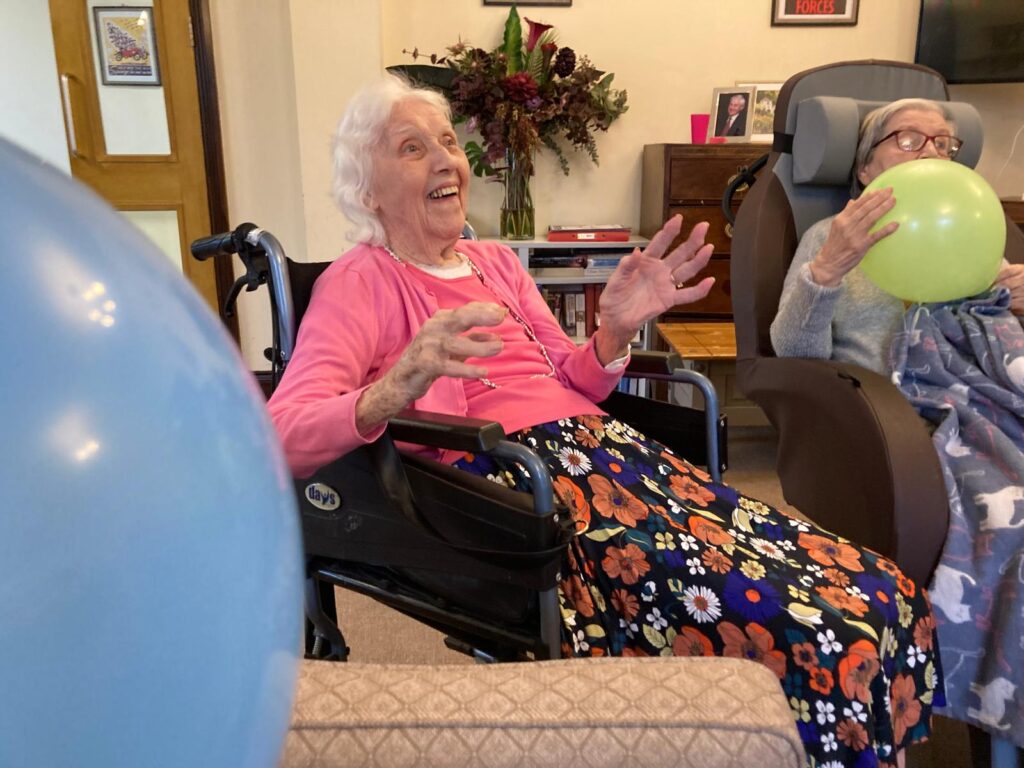 resident smiling during our activity