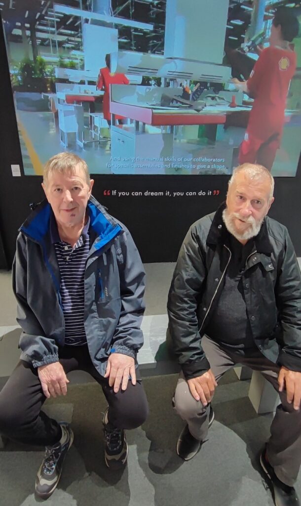 residents on a trip to the local motor museum